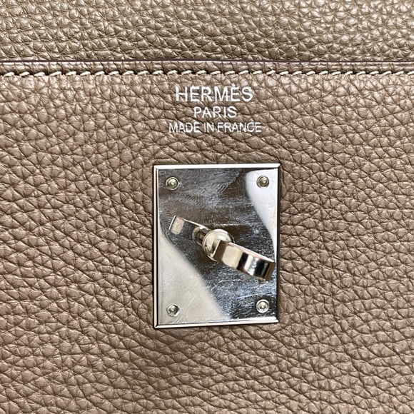 ❌❌❌ SOLD! ❌❌❌ Hermès Etoupe Togo Retourne Kelly 40 - Picture 7 of 16